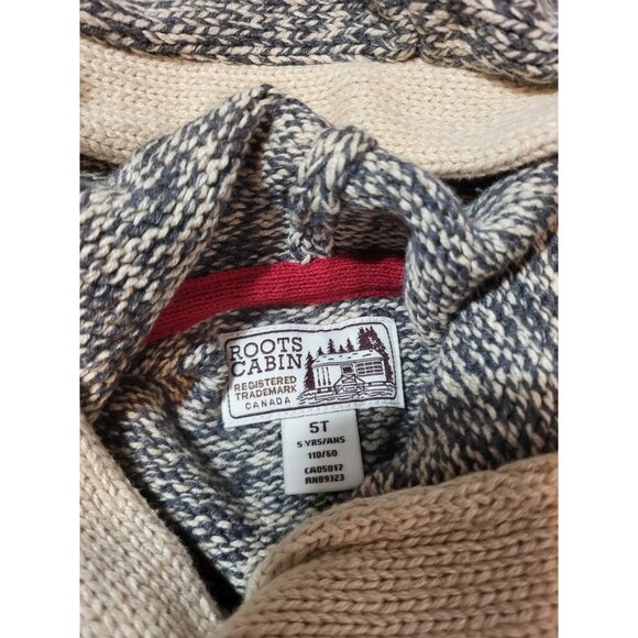 Roots Cabin Youth Size 5T Hooded Cardigan Sock Puppet Color - Picture 4 of 6